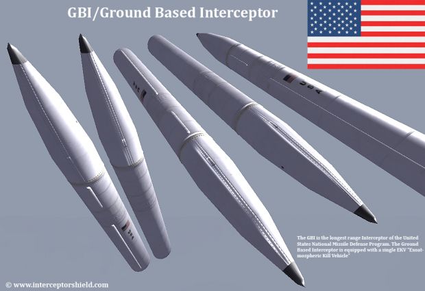 Ground Based Interceptor Missile Render
