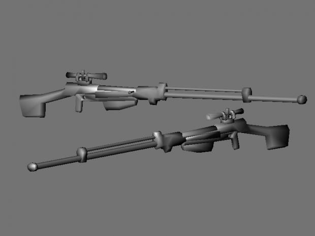 some weapon models!