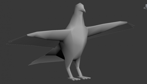 Pigeon High and Low poly mesh