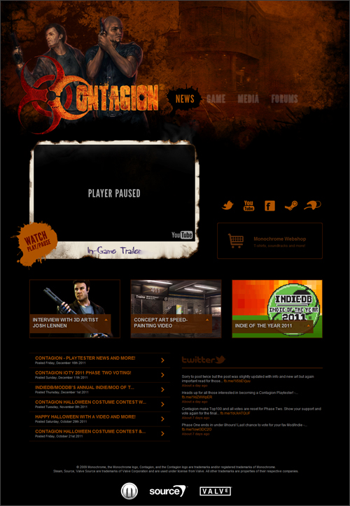 Contagion - Site Redesign