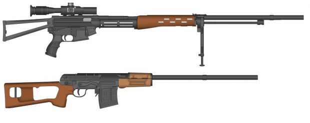 Dragunov Mk2 and AKD 74