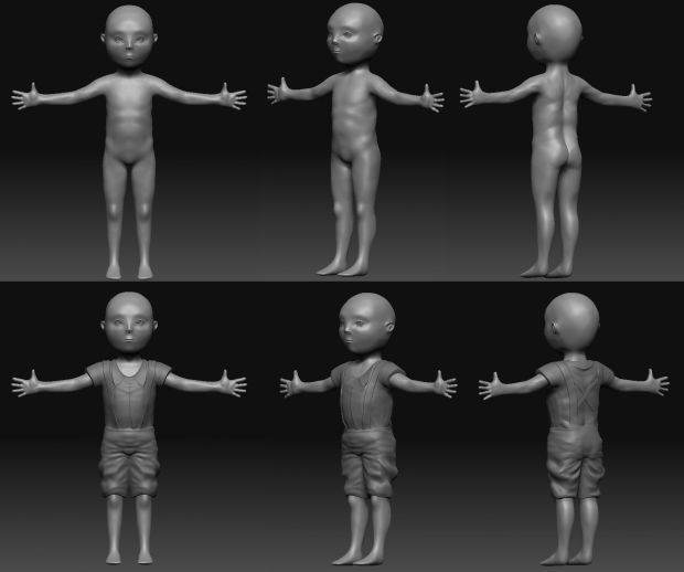 Character 3D Model Concept