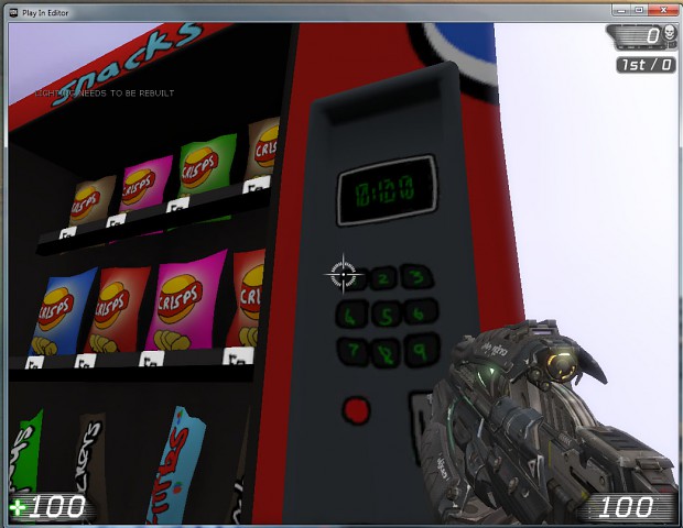Food vending machine in engine