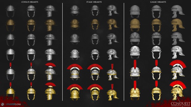 Conquest: Hadrian's Divide - Roman Helmet Concepts