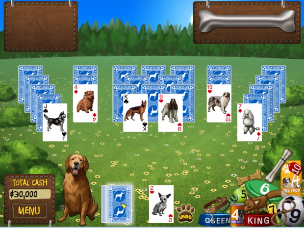 Early Screenshots of Dog Solitaire
