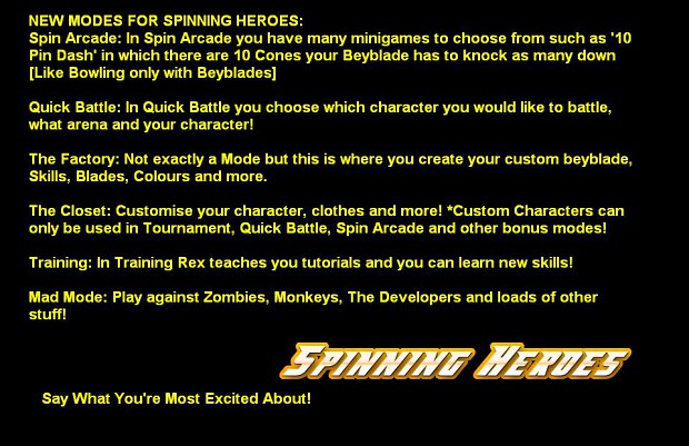 New Modes For Spinning Heroes