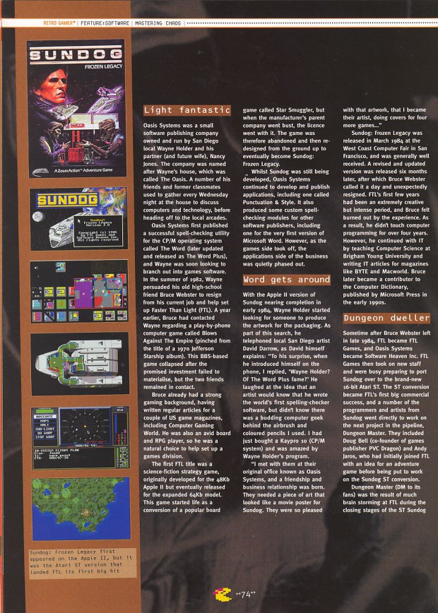 Issue 10 of "Retro Gamer" 2/10