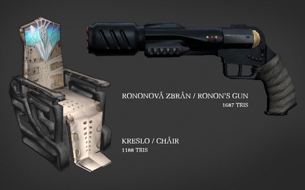 Control chair and Ronon's gun