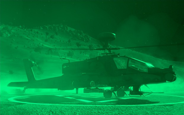 Apache seen by NVG