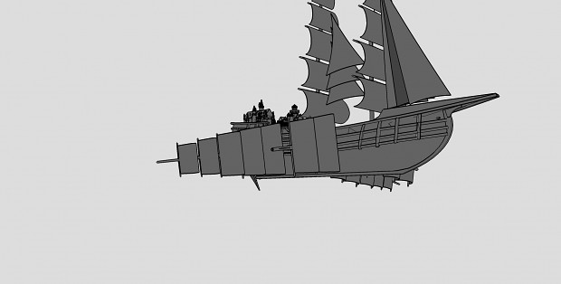 wip of massive mage flying ship