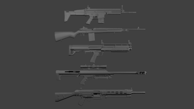 Infantry Weapons (High Poly)