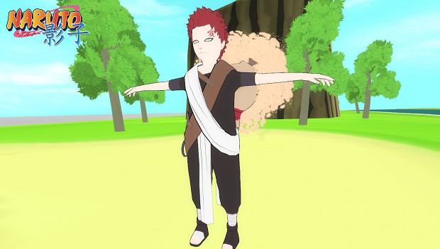 gaara test model in game with "SAND"