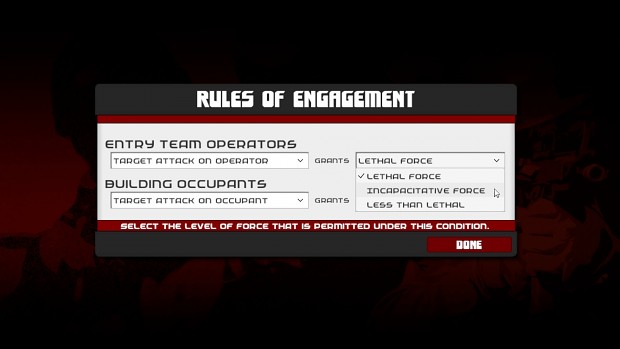 Rules of engagement