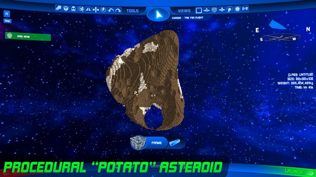 Potato Asteroid w/ Craters & Ore - Noisy!