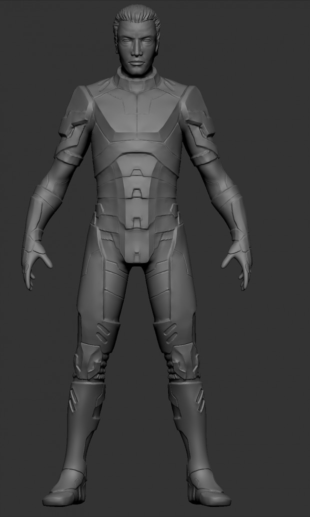 Main Character High-Poly Render