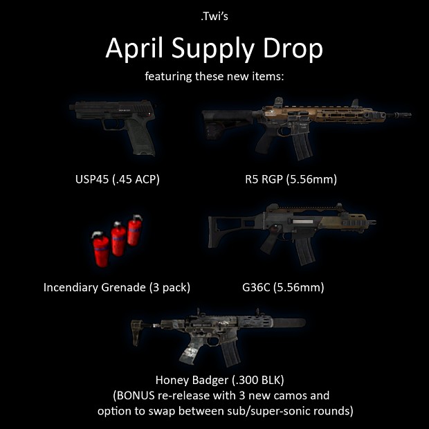 April's supply drop - new gear!