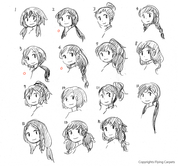 Hairstyle Drawing Ideas