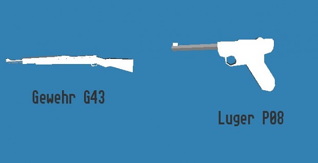 Gewehr G43 and Luger WIP