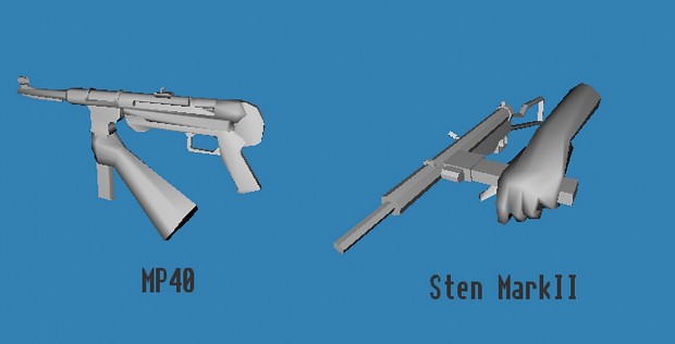 New MP40 and StenMK2 WIP