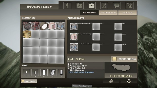 Inventory In-game