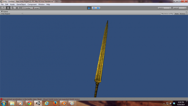 3d model of a Modified Skyrim Sword