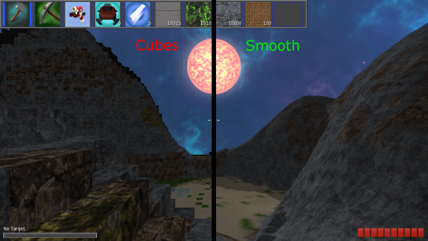 Comparison of cubic and smooth rendering