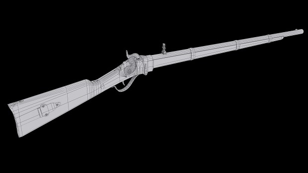 Sharps Rifle M1859 Wireframe