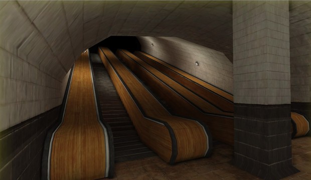 Metro escalators