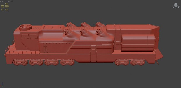 Nazi armoured train render 2