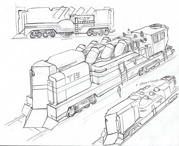 Nazi armoured train concept art