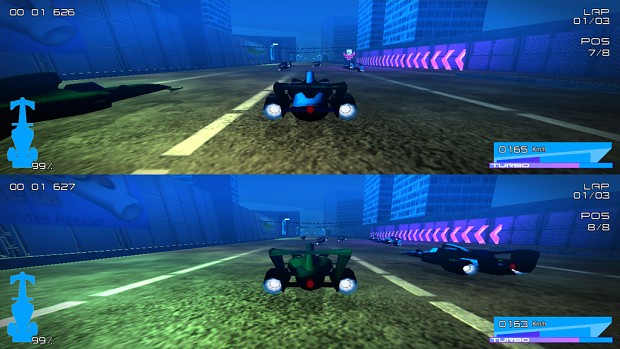 Future Aero Racing -  2 players gameplay