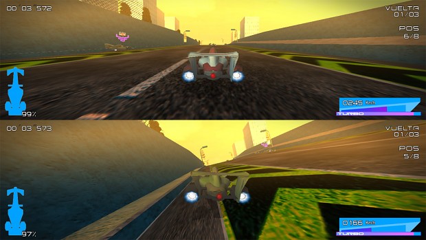Future Aero Racing -  2 players gameplay