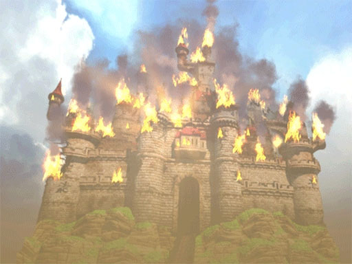 The burning castle