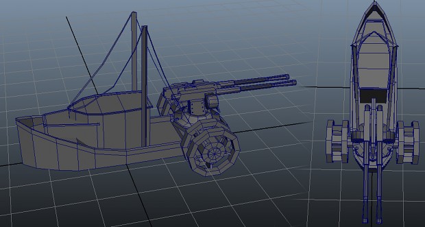 Gun Boat Work In Progress Model