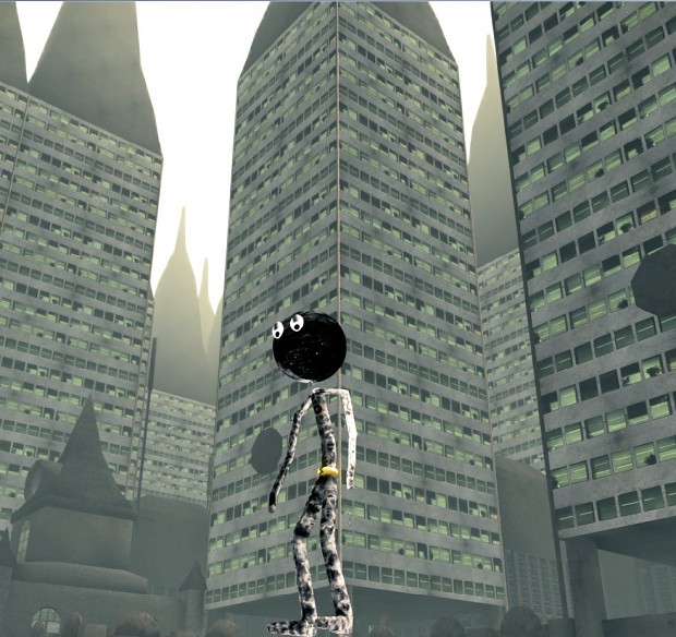 Stickman in a city environment