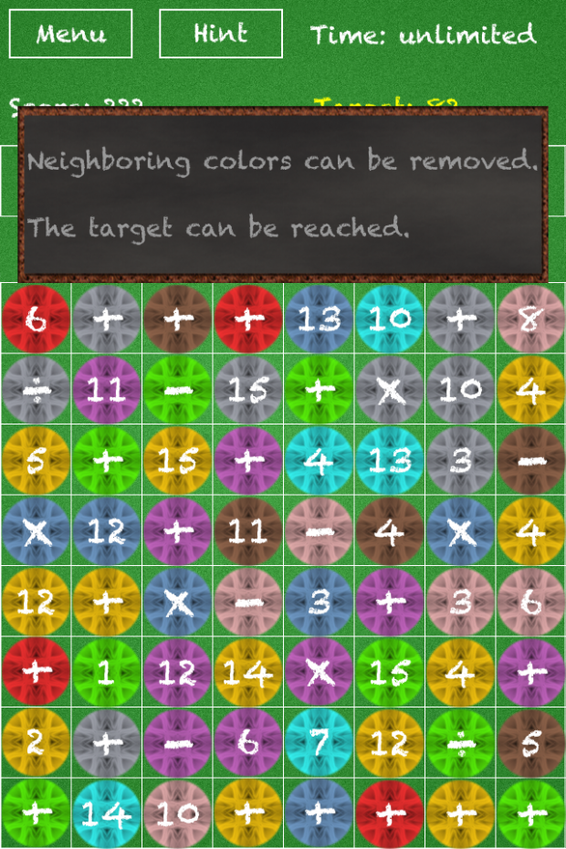 Mathemanic in-game screen shot