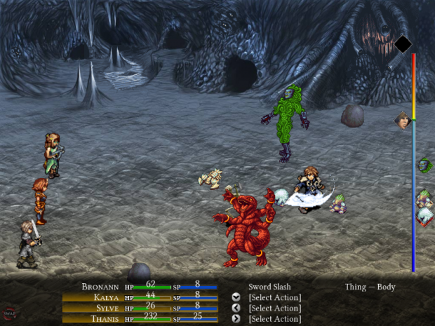 An example of in game battle.