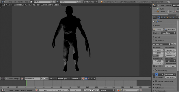 Monster Model Rendered and Not