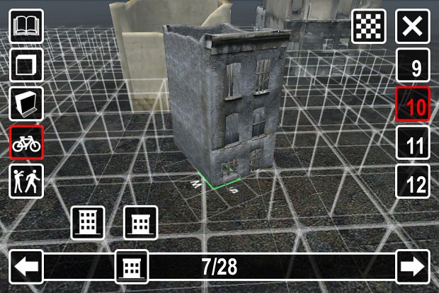 Level Editor Building Selector on iPhone