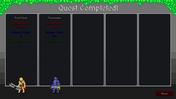 New Quest Complete Screen