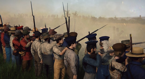 Confederate organized militia in combat.
