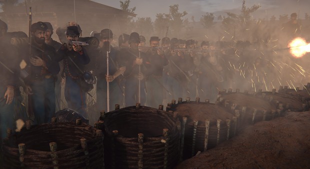 Union Infantry in trench