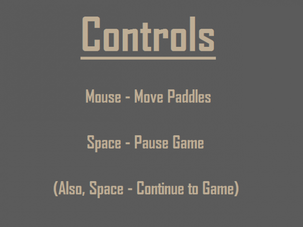 Controls Page