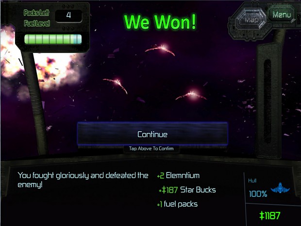 winning a battle screenshot