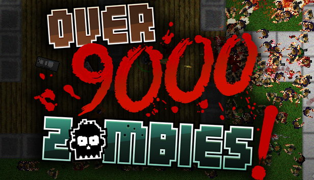 Over 9000 Zombies! - Logo 2 with background