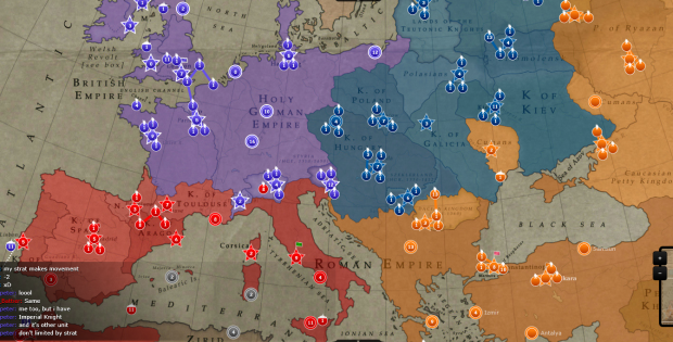 atWar screen shot: Europe in 1334