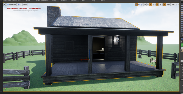 Working on a cabin