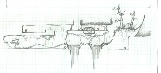 Tutorial level concept sketch