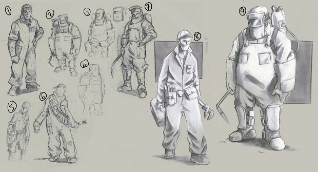 Engineer concept roughs