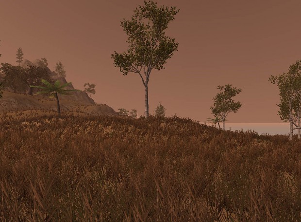 Working to procedural placement of trees, grass...